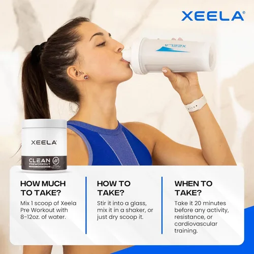 Miniatura 6 de XEELA Preentrenamiento - Limpio y probado - Sin nerviosismo, seguro y natural - Aumenta la energía termogénica, la concentración y la resistencia