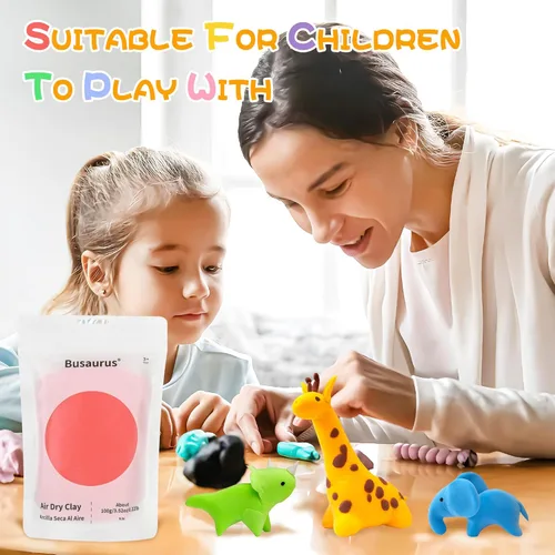 Miniatura 7 de Arcilla de espuma de secado al aire marrón claro de 3.53 oz, arcilla modelo mágico de bricolaje para niños, arcillas suaves coloridas