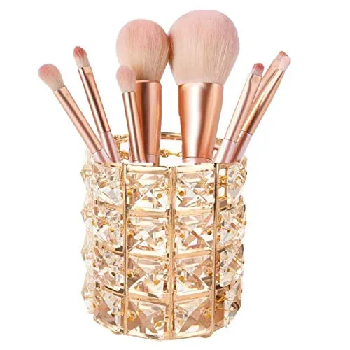 Organizador de brochas de maquillaje de cristal, brochas de peine para cejas, bolígrafo, recipiente, organizador de almacenamiento de cosméticos,