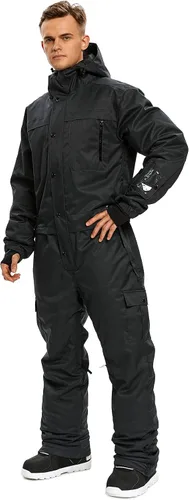 Miniatura 2 de SNBOCON Traje de esquí de una pieza para hombre, monos coloridos, trajes de nieve para snowboard, invierno, al aire libre, impermeable