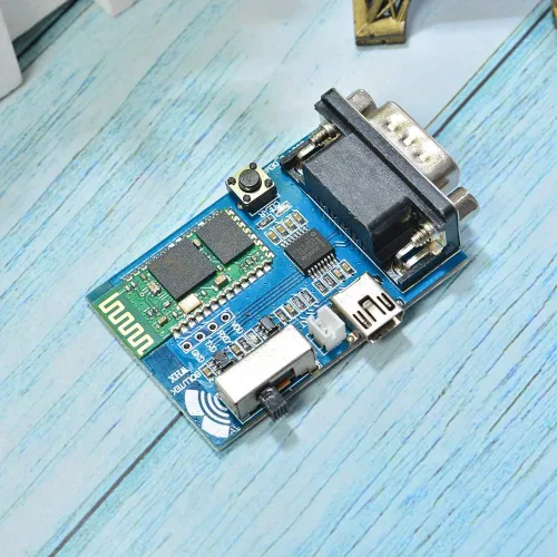 Miniatura 5 de Comimark 1 unids RS232 Bluetooth Serial Adaptador Comunicación Maestro-Esclavo Módulo 5V Mini USB