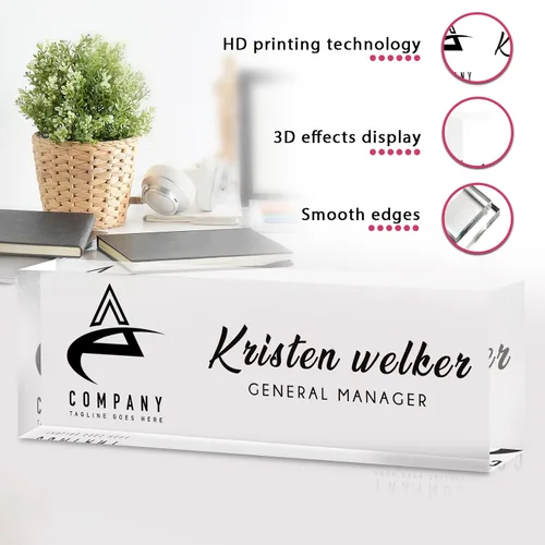 Miniatura 5 de Placa de nombre de oficina personalizada para escritorio, placa de nombre de escritorio, regalos personalizados para compañeros de trabajo, jefe