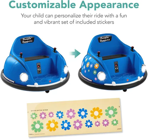 Miniatura 2 de Best Choice Products Auto Eléctrico Ride On Bumper Car Bumpin de 6V para Niños, 1.5 - 6 Años, Control Remoto para Padres, Giro de 360 Grados, Luces