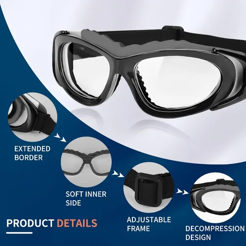 Miniatura 2 de SooGree Anteojos deportivos para hombres y mujeres, para baloncesto, fútbol, deportes, antiniebla, choque, colisión, gafas de uso