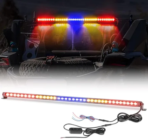 Miniatura 11 de OFFROADTOWN Barra de luz LED de persecución de 20 pulgadas, luces traseras UTV, luz intermitente de seguridad con luz intermitente de freno