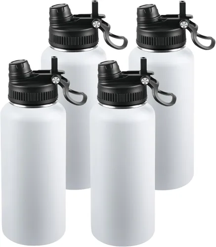 Miniatura 27 de Botella de agua aislada de 22 onzas, tapa 2 en 1 a prueba de fugas (sorbo/pajilla) + asa, botella de acero inoxidable para deportes, viajes, trabajo