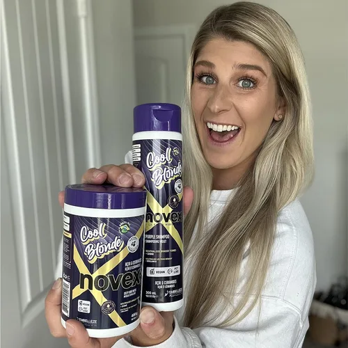 Miniatura 6 de NOVEX Cool Blonde Purple Toning Shampoo 10.1oz/ 10.1 fl oz - Champú morado neutraliza, tonifica con extracto de acai y ceramidas para cabello rubio