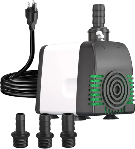 Knifel Bomba de agua sumergible de 540 GPH - Bombas de fuente con apagado automático, flujo ajustable y ultra silencioso para fuentes, estanques,