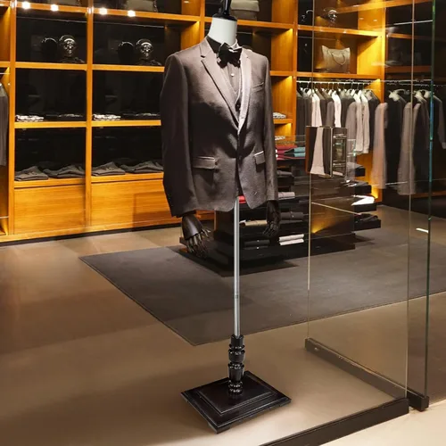 Miniatura 6 de Maniquí femenino con forma de torso para costura, cuerpo de maniquí dorado con soporte metálico, cabeza desmontable para exhibición de ropa