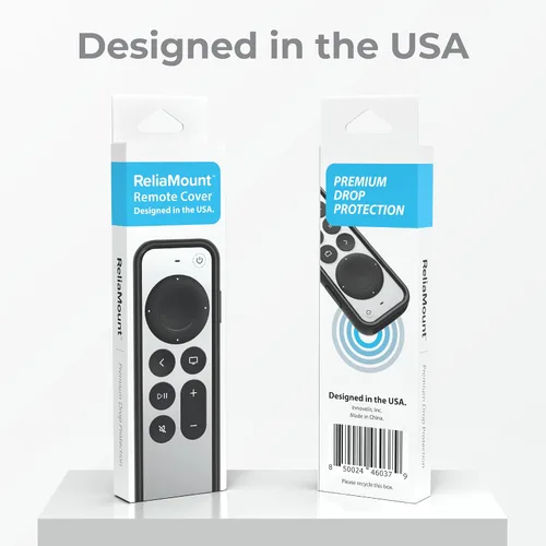 Miniatura 7 de ReliaMount Funda para controles remotos Apple TV, protección contra caídas de alta calidad y cómoda de sostener, diseñada en Estados Unidos