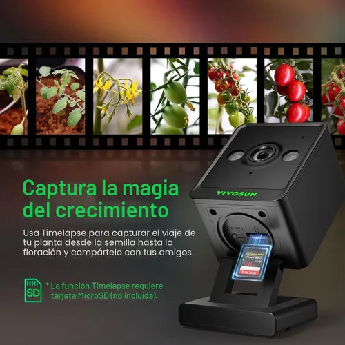 Miniatura 4 de VIVOSUN GrowCam C4, cámara inteligente WiFi 2K QHD para carpa de cultivo y caja de cultivo inteligente VGrow, compatible con WiFi de 2.4GHz