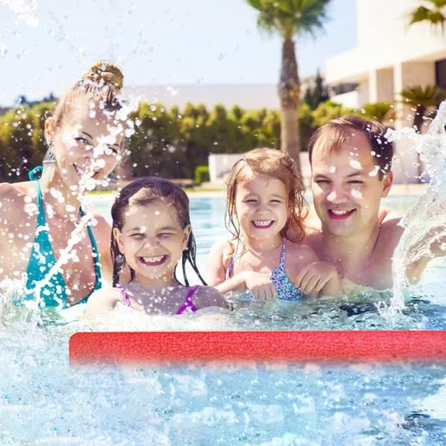 Miniatura 5 de Fideos flotantes de espuma para piscina de 60 pulgadas, fideos de piscina de espuma hueca, fideos gruesos para flotar en la piscina de natación, Rojo