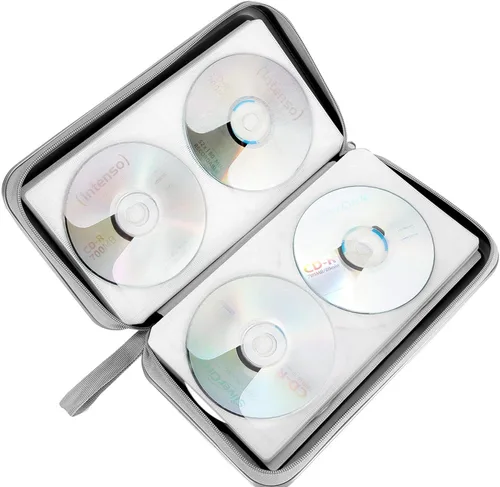 Miniatura 5 de Siveit Estuche para CD, Soporte para Estuche de DVD con Capacidad para 96 Discos de Plástico Duro, Estuches para Discos CD DVD, Carpeta Billetera
