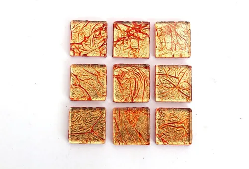 Miniatura 2 de Azulejo de mosaico de lámina de 3/4 de pulgada (0.787 in), 1 libra (bolsa de 16 onzas) (1 libra, naranja)