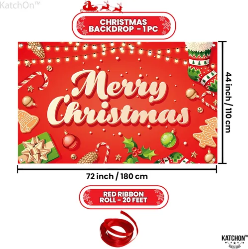 Miniatura 2 de Cartel grande de Feliz Navidad, 72 x 44 pulgadas, decoraciones de fiesta de Navidad, pancarta de fiesta de Navidad, decoraciones de Navidad
