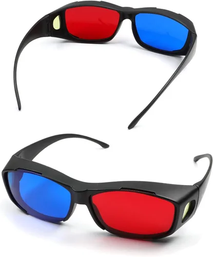 Miniatura 13 de Othmro 10 gafas duraderas estilo 3D 3D, gafas de visión 3D, gafas de juego de películas 3D, gafas 3D rojo-rojas, marco de cartón, lente de resina