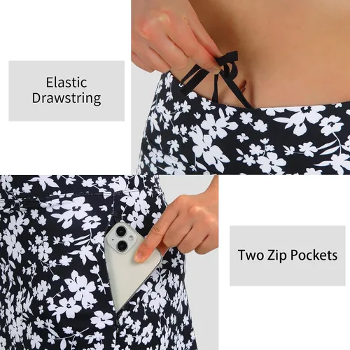 Miniatura 84 de ANIVIVO Faldas pantalón para mujer de 20 pulgadas de longitud a la rodilla, faldas deportivas de pickleball para tenis, golf y pickleball
