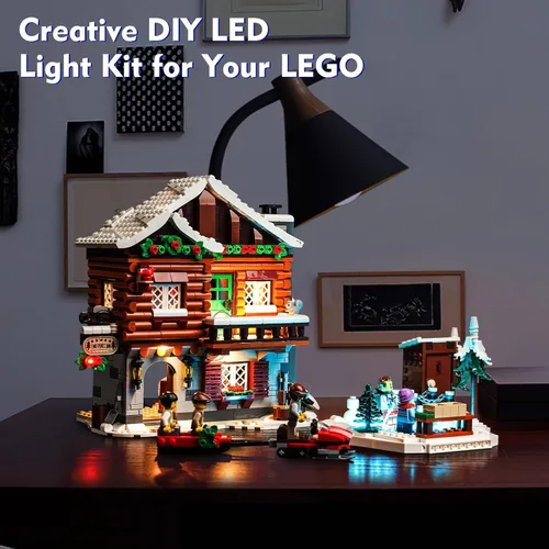 Miniatura 5 de VONADO Kit de luz LED para Lego Alpine Lodge 10325 Christmas Winter Village para adultos (solo luces, sin modelos)