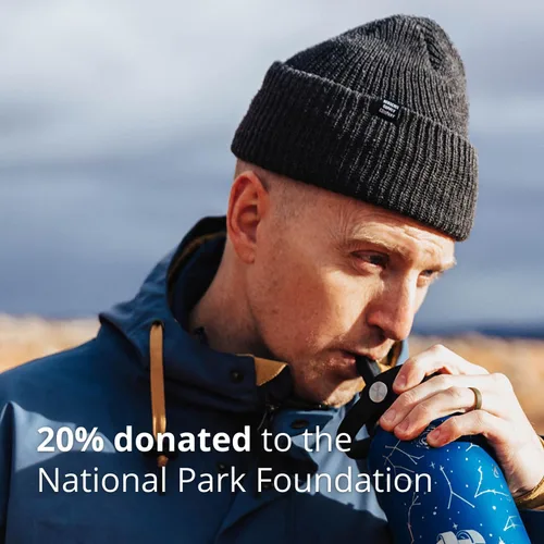 Miniatura 2 de National Parks - Botella de agua con tapa con pajilla, acero inoxidable grabado de 32 onzas, aislada con correa, temática de parques nacionales