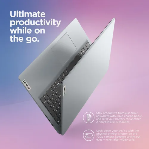 Miniatura 3 de Laptop Lenovo IdeaPad 1 para estudiantes, procesador Intel de doble núcleo, 20 GB RAM, 1 TB SSD + 128 GB eMMC, pantalla FHD de 15.6 pulgadas, 1 año