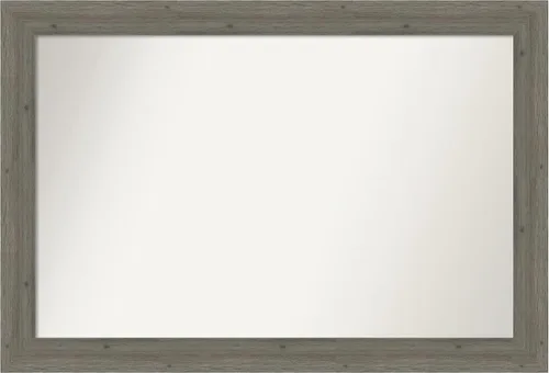Miniatura 69 de Amanti Art Espejo de pared personalizado no biselado (24.5 x 24.5 pulgadas), marco gris marrón alta, varios tamaños personalizados, espejo de baño