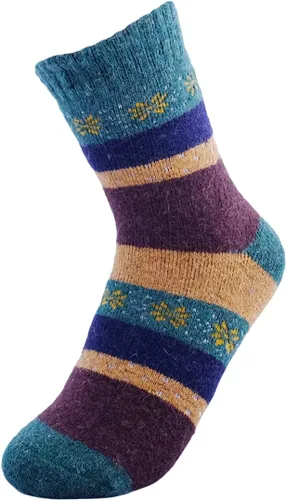Miniatura 3 de JOYCA & Co. - 3-5 pares de calcetines de invierno gruesos de algodón de lana abrigada para mujer