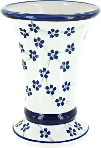 Miniatura 7 de Jarrón pequeño de cerámica pulida de rosas azules, florero pequeño de flores rojas de la selva, 6 pulgadas de alto, florero de cerámica, diseño
