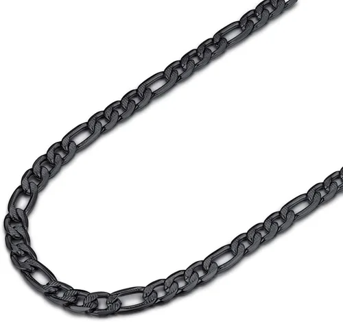 Miniatura 2 de PROSTEEL 316L Stainless Steel Figaro Chain Necklace for MenWomen, Black18K Real Gold Plated, 4mm to 13mm, 14inch to 30inch, Come Gift Box