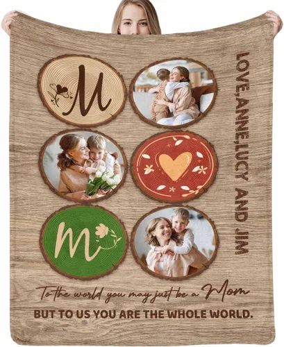 Miniatura 30 de Manta personalizada con imagen hecha en Estados Unidos, mantas personalizadas con fotos, nombres, manta suave personalizada con imagen personalizada