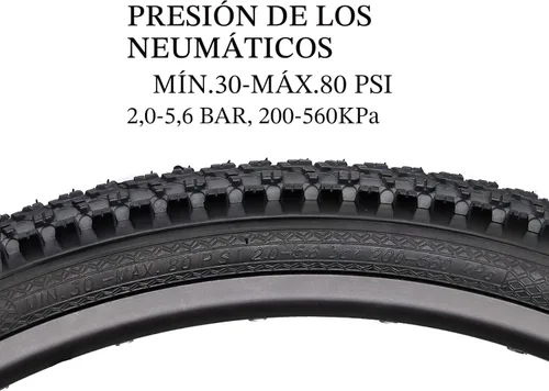 Miniatura 4 de Hycline Juego de 2 neumáticos para bicicleta de montaña: 20/24/26/27.5 pulgadas, repuesto plegable de alto rendimiento, resistentes al desgaste
