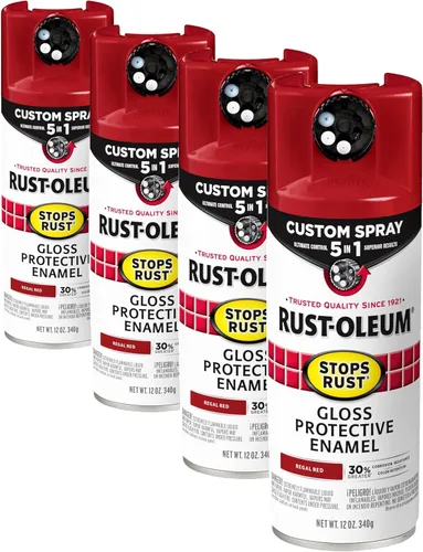 Miniatura 111 de Rust-Oleum 376855 - Pintura en aerosol antióxido personalizada 5 en 1, 12 onzas, color negro mate, (paquete de 1)