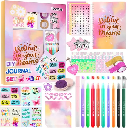 Miniatura 10 de Nsrzua Kit de Diario DIY para Niñas, Juguetes para Edades 8-14 y Regalos de Cumpleaños para Niñas
