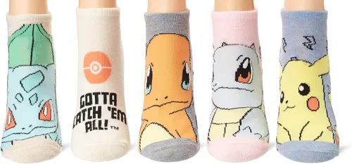 Miniatura 2 de Pokemon Womens 5 Pack No Show Socks