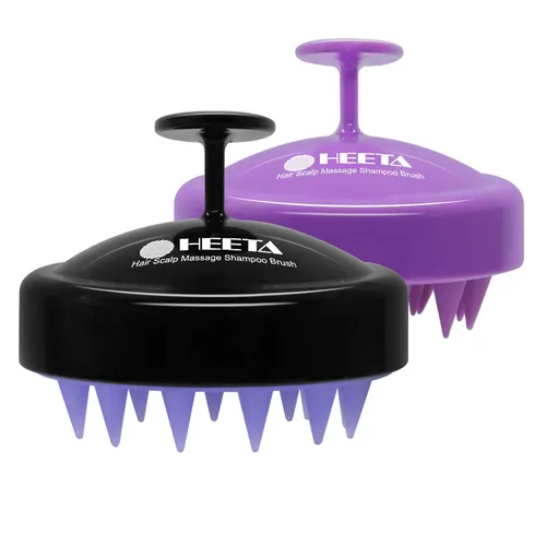 Miniatura 17 de HEETA Masajeador para el cuero cabelludo para el crecimiento del cabello, cepillo de champú de silicona para el cuero cabelludo, cepillo exfoliante