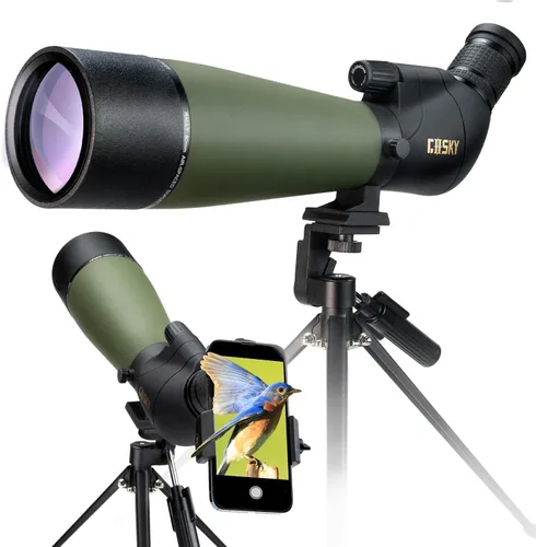 Miniatura 3 de GOSKY Alcance de detección HD de 20-60 x 80 pulgadas con trípode, bolsa de transporte – BAK4 alcance en ángulo para tiro al objetivo, caza