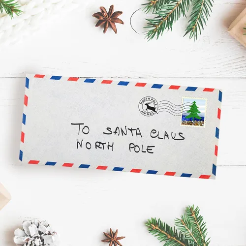 Miniatura 4 de Sello Negro del Polo Norte/Navidad Sello de Goma Autoentintado para Sobres / 13/16" x 2 3/16" Impresión de Silueta de Reno Negro/Cartas