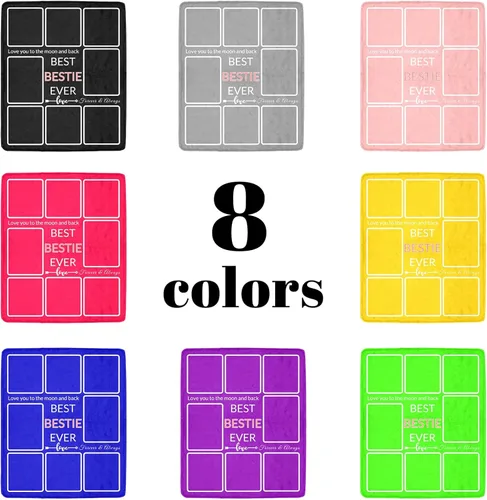 Miniatura 4 de Cobija personalizable con fotos; haz una cobija personalizable con imágenes para el recuerdo; regálale a tu mejor amiga una manta sublimada Mejores