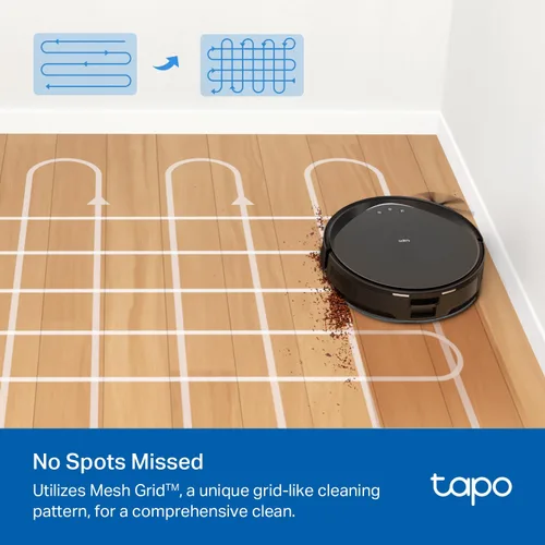 Miniatura 8 de Tapo - Robot aspirador y fregona ultradelgado con navegación inteligente LiDAR con base de autovaciado, 5300 Pa máx., tasa de recolección de polvo