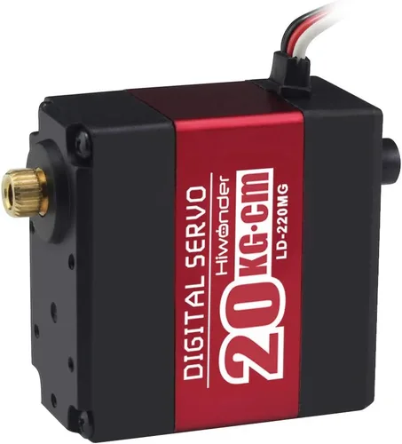 Miniatura 4 de Servomotores servo RC de 44.1 lbs de alto par con servomotor 25T, rodamiento de bolas dual, caja de aluminio, soporte de metal, dirección