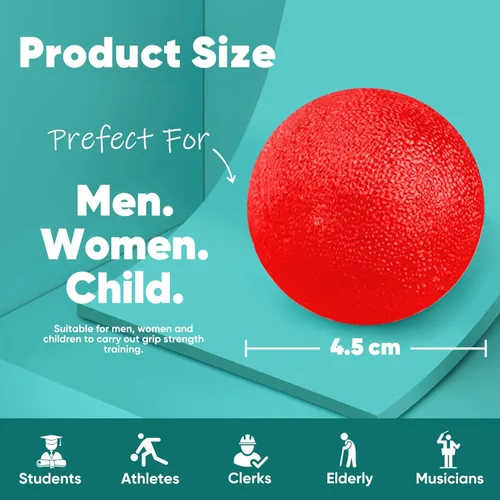 Miniatura 2 de HiKeep Pelotas de estrés para adultos (paquete de 6), pelota de estrés, dispositivos para fortalecer las manos, ejercitadores de mano