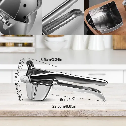 Miniatura 6 de Extractor de jugo de fruta fresca, exprimidor manual 2026 con agarre ergonómico, exprimidor de limón resistente de aleación de aluminio para limón