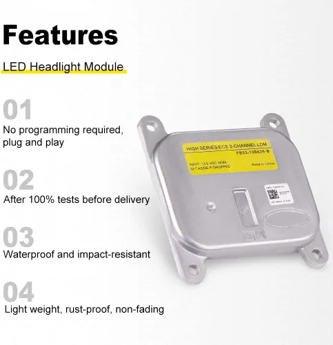 Miniatura 4 de WMPHE Módulo de faros delanteros compatible con Ford Explorer 2016 2017 2018 2019 Reemplazo para FB53-13B626-B FB5Z-13C788-B, controlador de faros