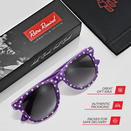 Miniatura 4 de Retro Rewind Gafas de sol vintage a la moda de lunares para mujer UV400