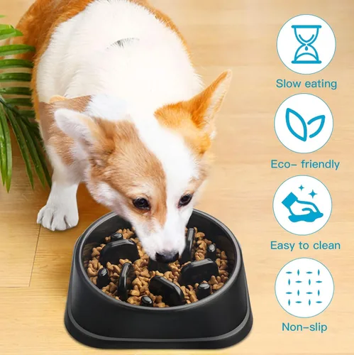 Miniatura 6 de UPSKY Cuenco de alimentación lenta para perros pequeños con rompecabezas - Antideslizante, antihinchazón, antiasfixia