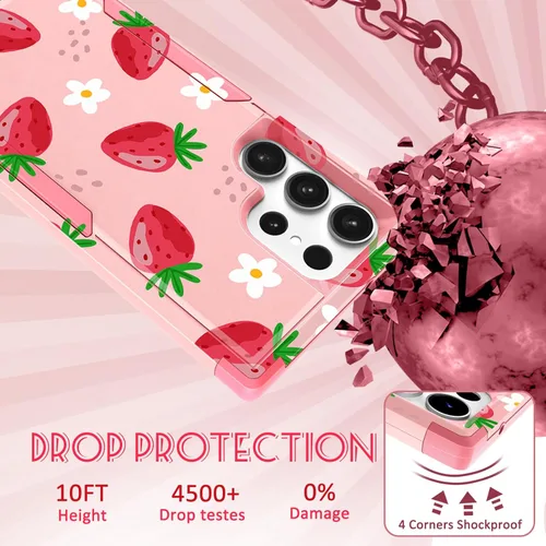 Miniatura 252 de Funda para Samsung Galaxy S22 - Funda de Teléfono para Mujeres Chicas Lindas Cubierta Diseño Único Estético Genial para Adolescentes Kawaii Fresa
