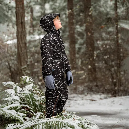 Miniatura 8 de JAN & JUL Pantalones de lluvia y nieve impermeables para niños, forrados con forro polar