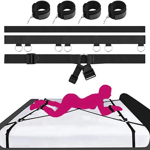 Miniatura 5 de Correas de cama King para adultos, correas de amarre para adultos, juguetes de dormitorio, correas de cama para tamaño Queen, correas de cama