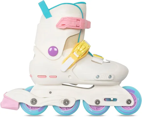 Miniatura 8 de Nattork Patines en línea para niñas, niños, adolescentes, niños de 4 a 16 años, 4 tamaños, cuchillas ajustables para cumpleaños en interiores