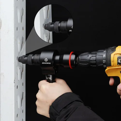 Miniatura 7 de Adaptador de pistola de remache inalámbrico y adaptador de tuerca de remache 2 en 1, kit de accesorios para herramientas de taladro eléctrico
