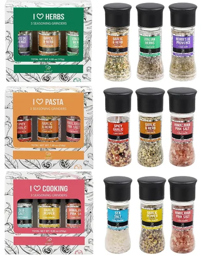 Miniatura 12 de Soeos 4-in-1 Spice Set (Pack of 3), 7.5 oz (200g) Garlic, Chili & Herbs Seasoning Blend – All-Purpose Cooking Spices for Everyday Meals, Marinades &